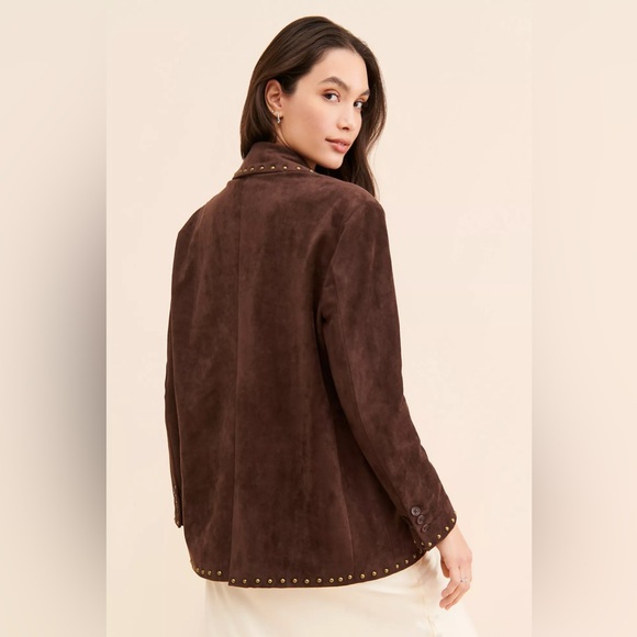 BLANKNYC Studded Vegan Suede Blazer Jacket, NWOT, size 2X - Picture 3 of 6